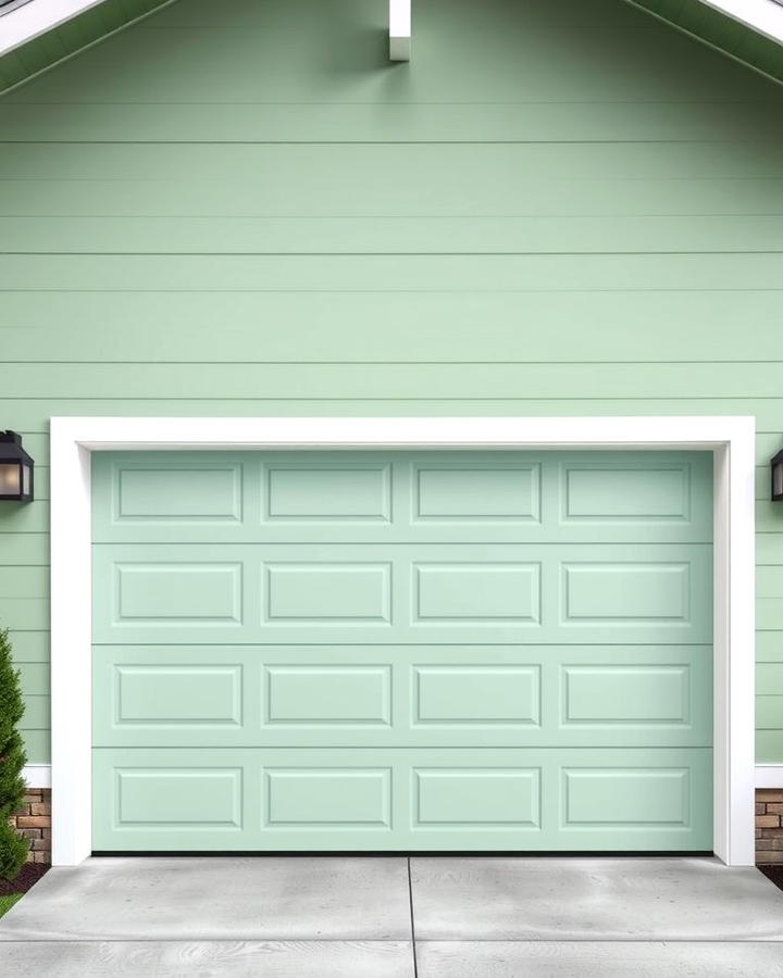 Sage Green Garage Door for a Soft Modern Look