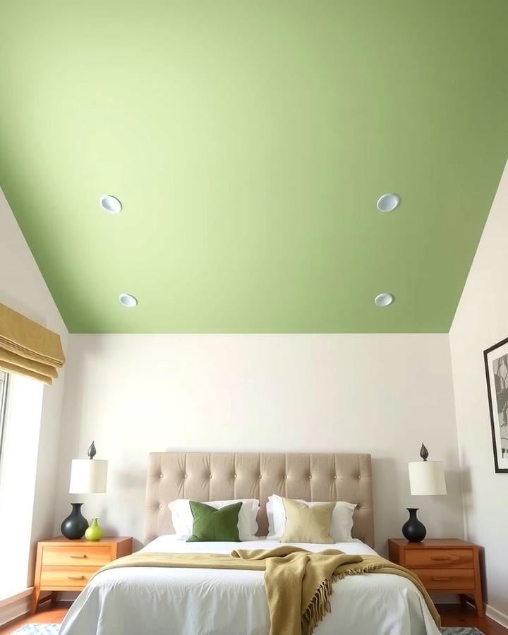 Sage Green Painted Ceiling