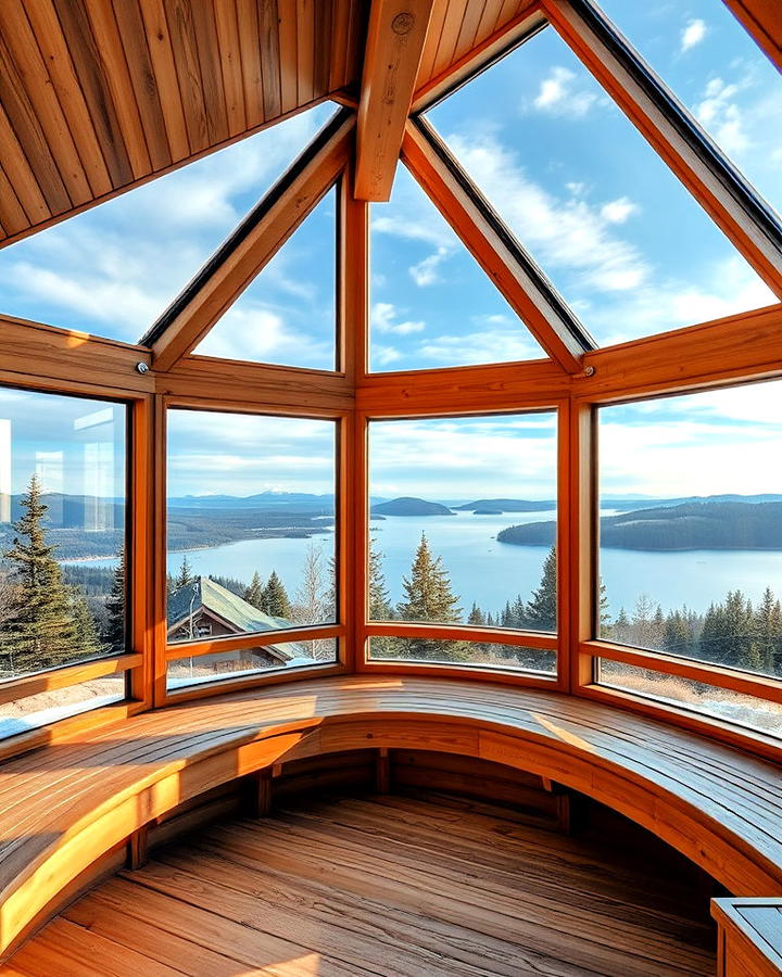 Sauna with Panoramic Windows