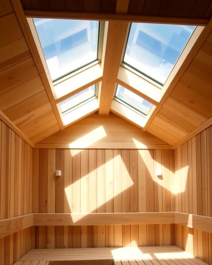 Sauna with Skylights