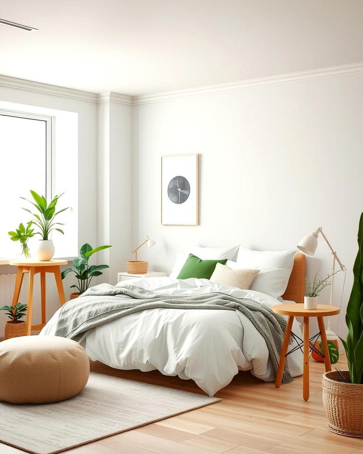 Scandinavian Green and White Design