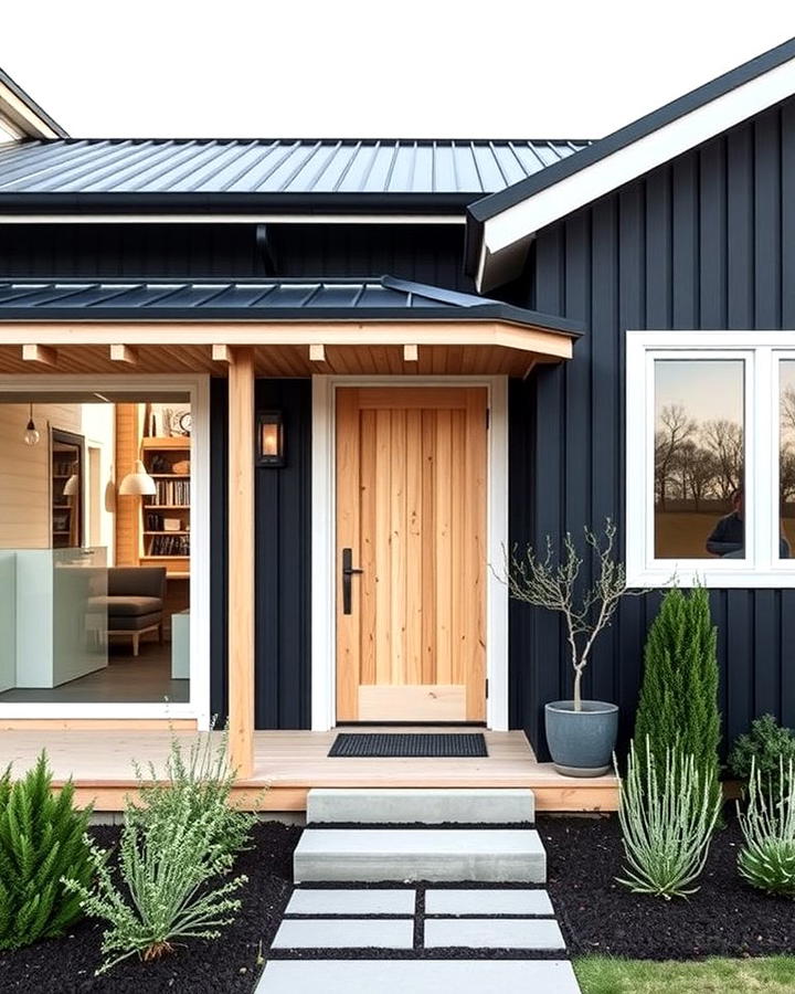 Scandinavian Inspired Black Siding