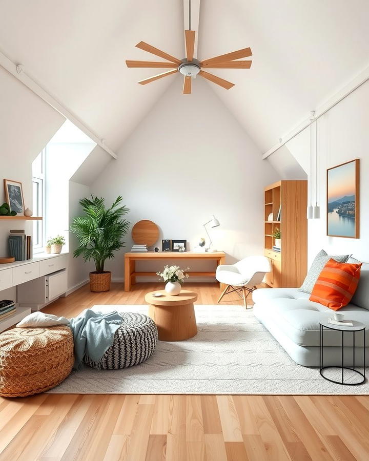 Scandinavian Inspired Loft Bedroom