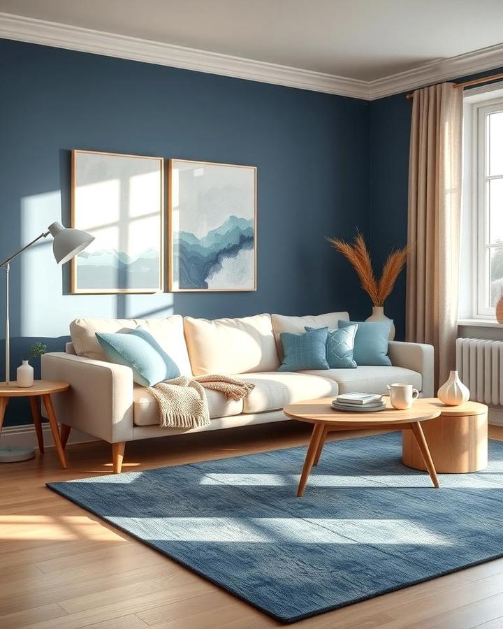 Scandinavian Simplicity in Blue and Beige