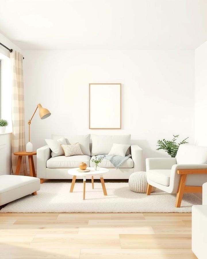 Scandinavian Simplicity with a Cream Couch