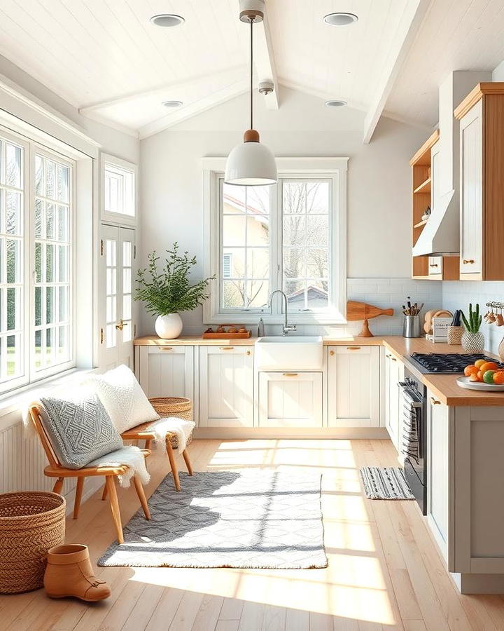 Scandinavian Sunroom Kitchen