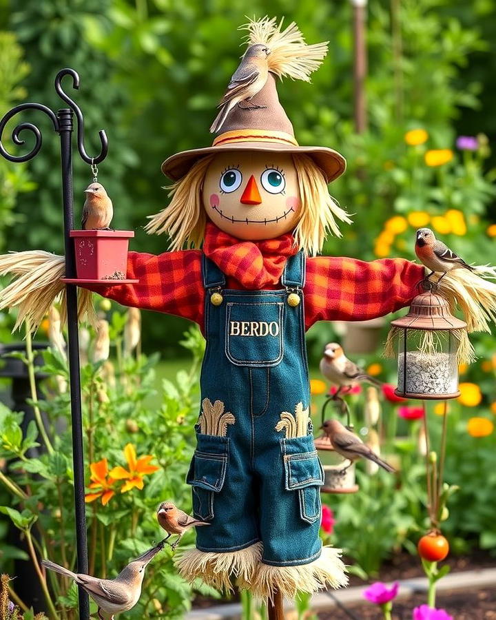 Scarecrow with Bird Feeders