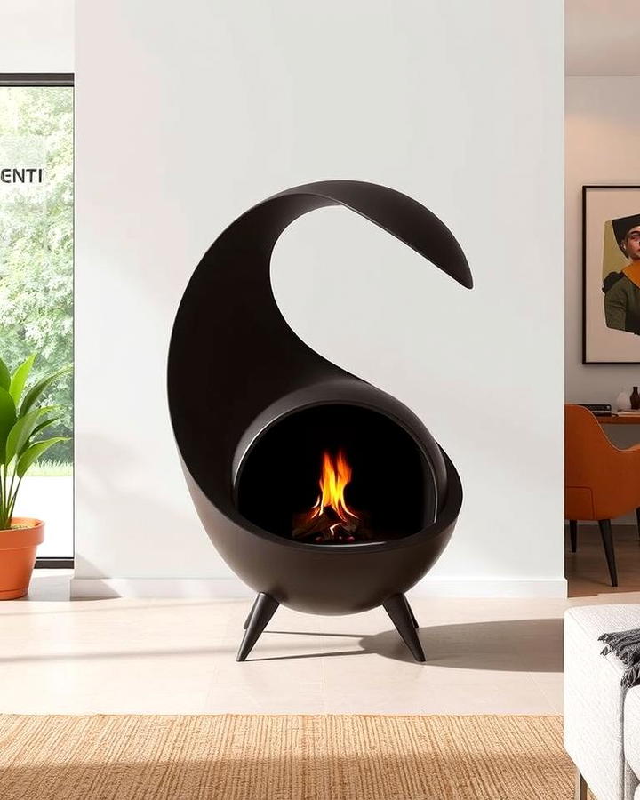 Sculptural Freestanding Fireplaces