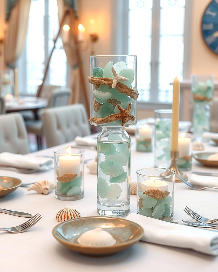 Sea Glass Centerpieces