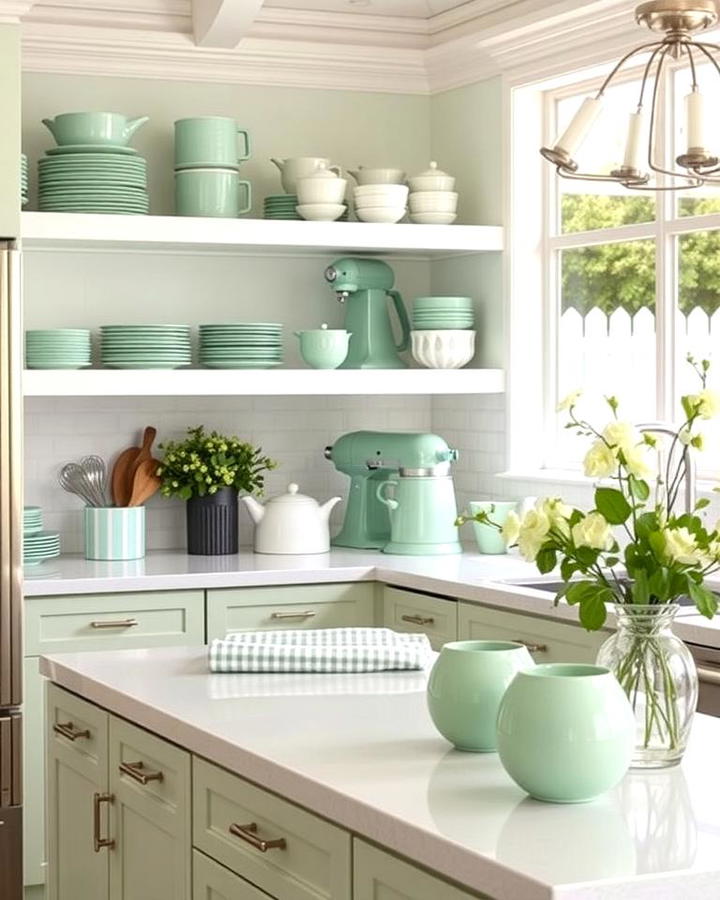 Seafoam Green Accents for Subtle Coordination