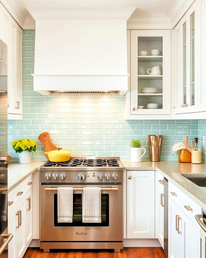 Seafoam Green Backsplash for Kitchen