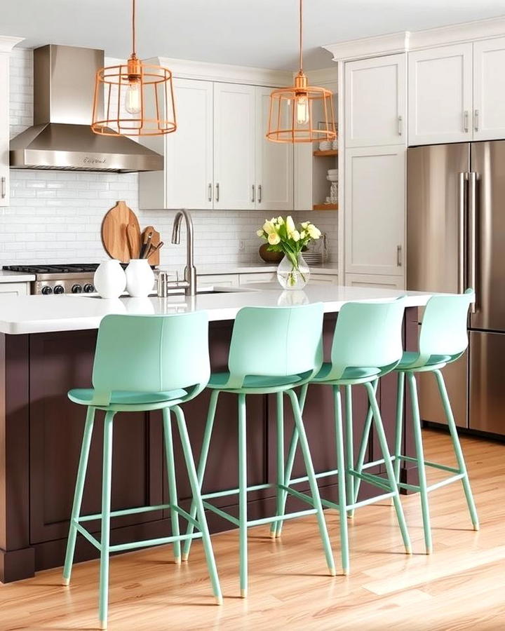 Seafoam Green Bar Stools for a Stylish Accent