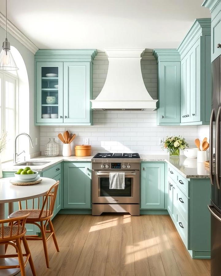 Seafoam Green Cabinets for a Refreshing Look