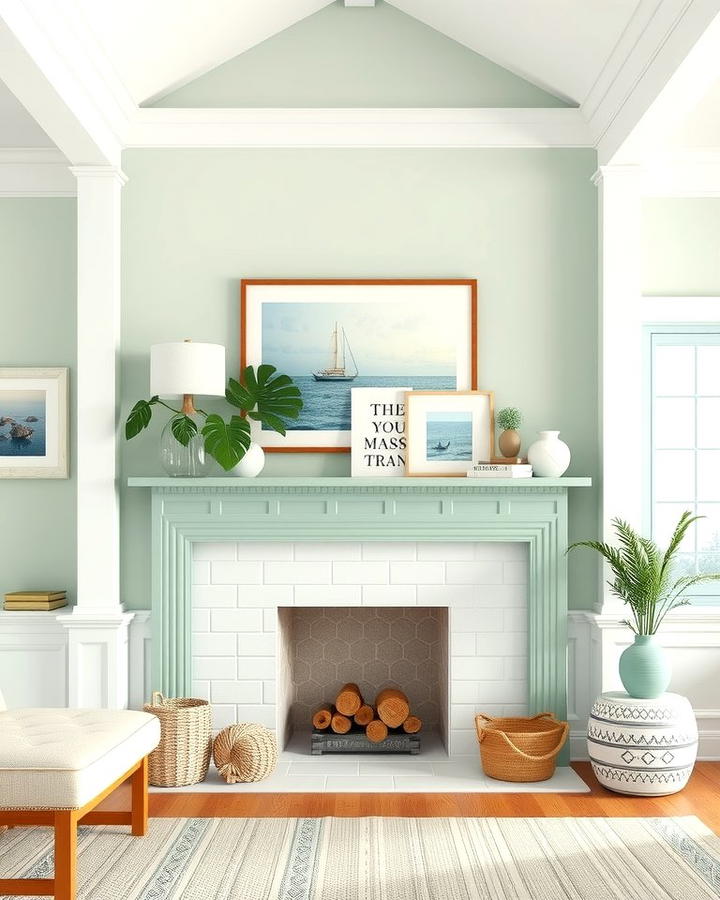 Seafoam Green Mantelpiece