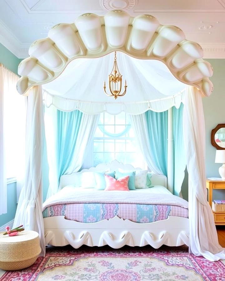 Seashell Canopy Bed