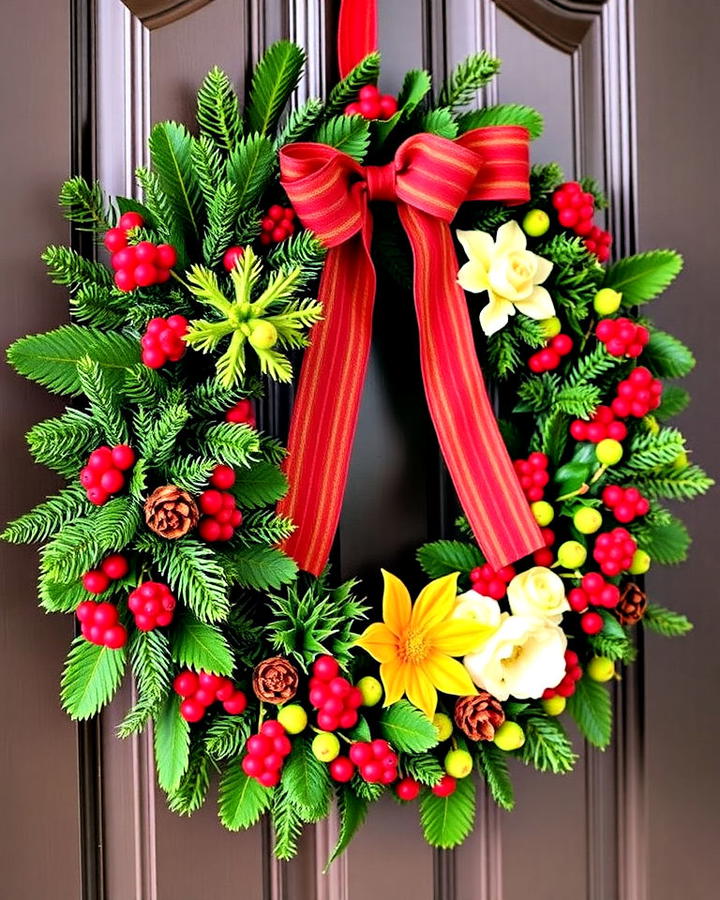 Seasonal Wreath to Enhance Front Door