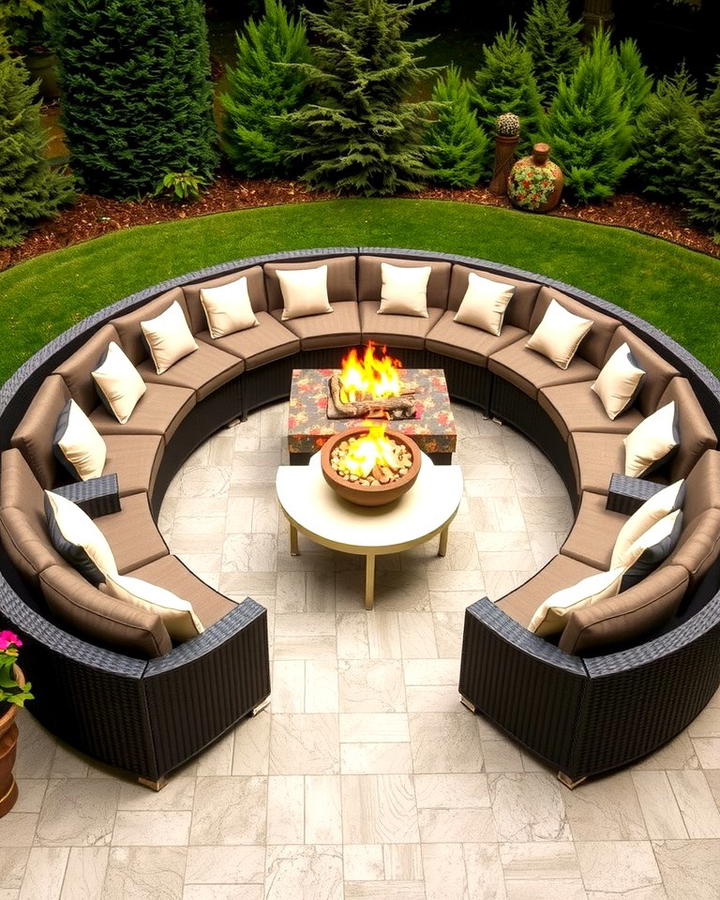 Semi Circular Sofa Arrangement