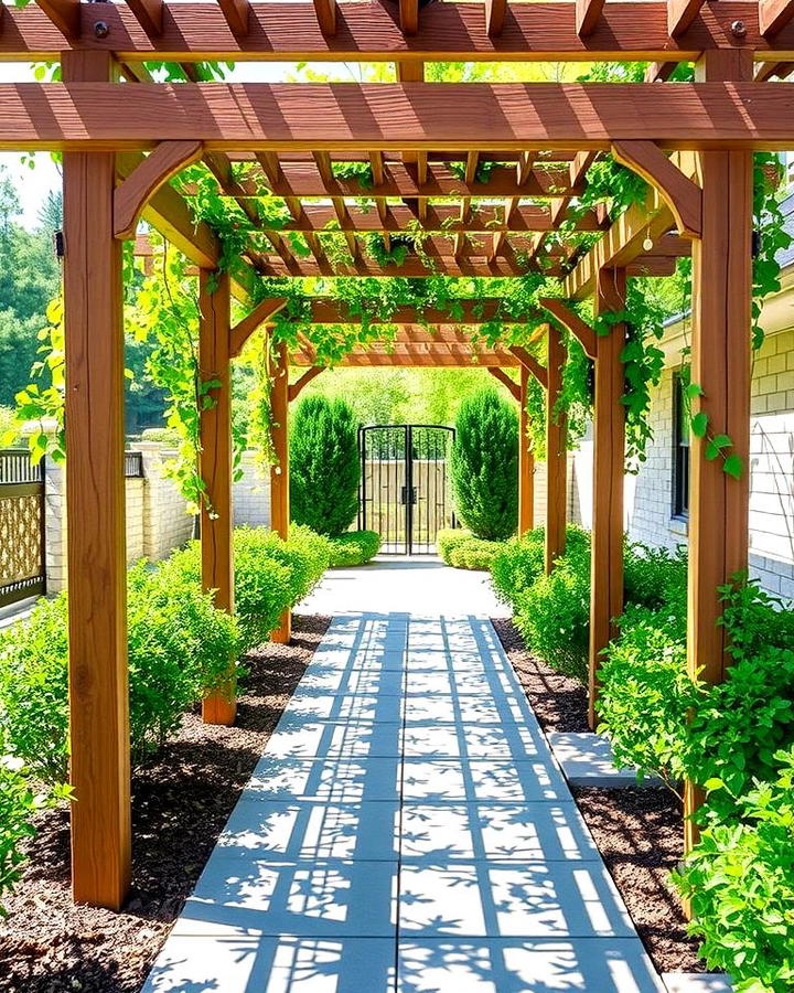 Shaded Pergola Walkways