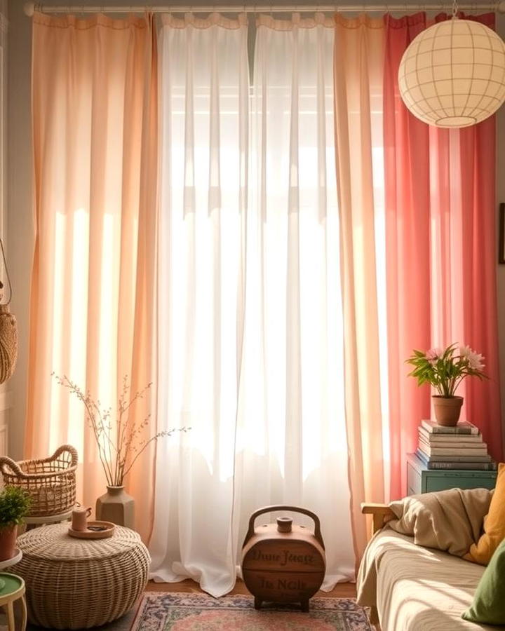 Sheer Curtains for Soft Lighting