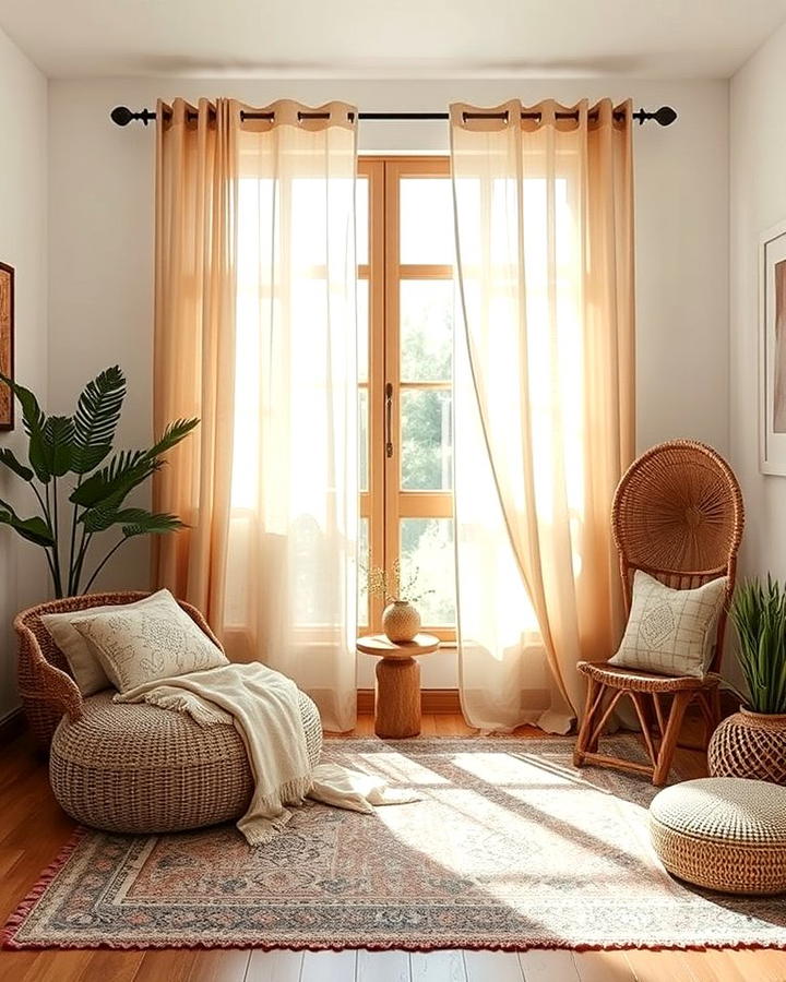 Sheer Curtains for Soft Lighting