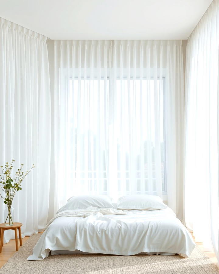 Sheer White Curtains for an Airy Ambiance