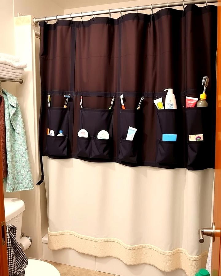 Shower Curtains with Pockets