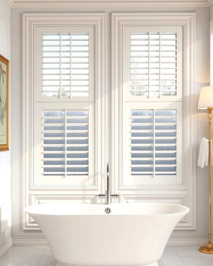 Shutters with Frosted Inserts for Dual Benefits