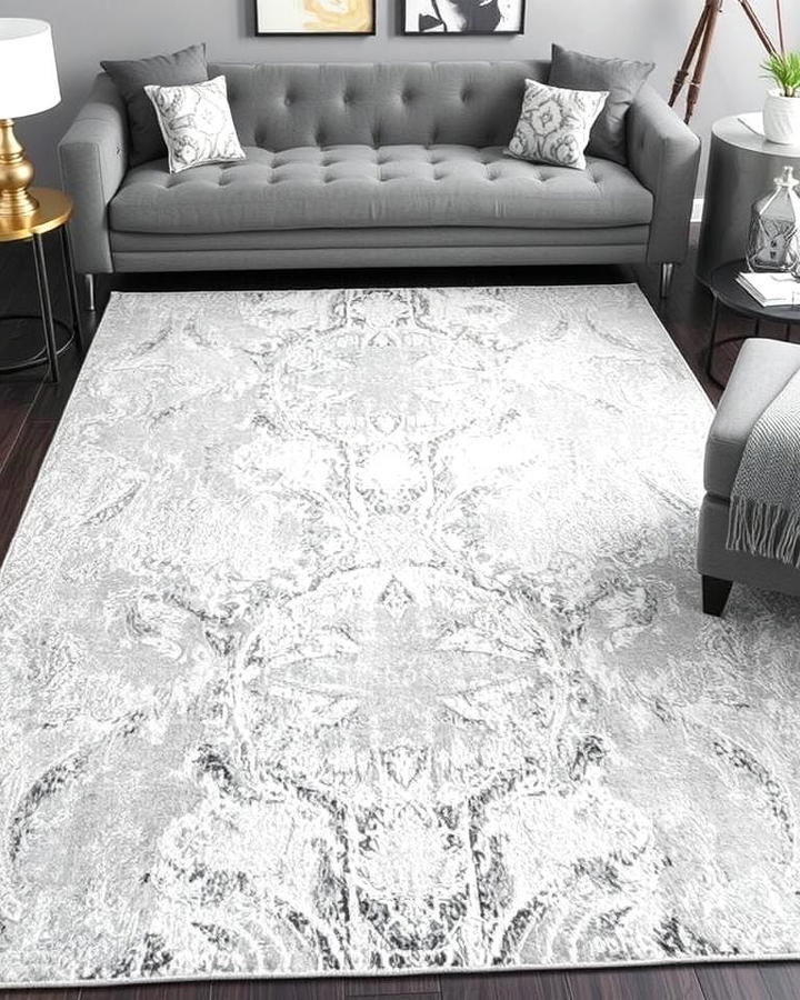 Silver Rug for a Glamorous Effect