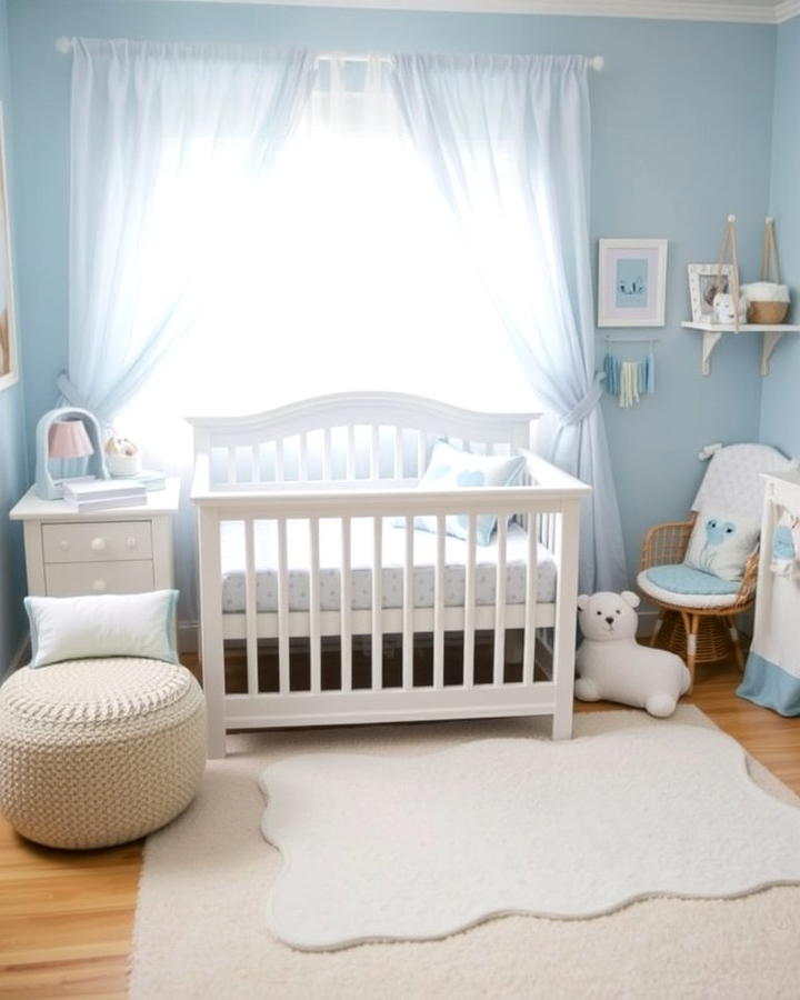 Sky Blue Crib Bedding