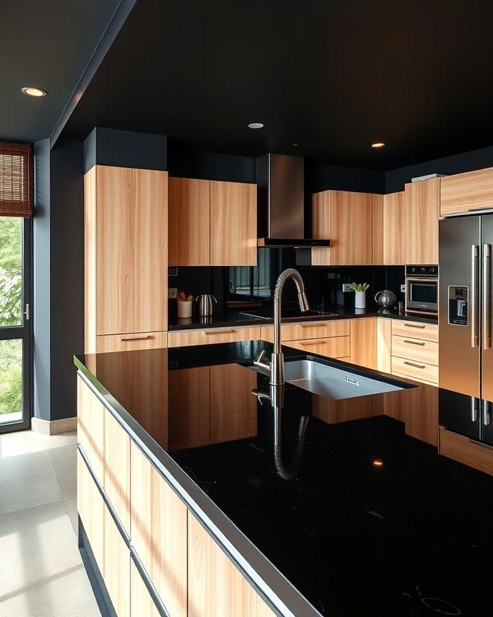 Sleek Black Countertops