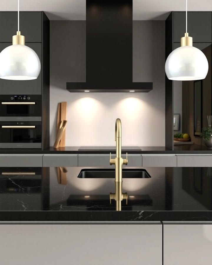 Sleek Black Quartz for a Contemporary Touch