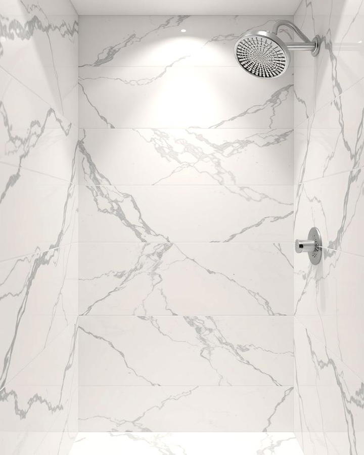 Sleek Marble Shower Panels