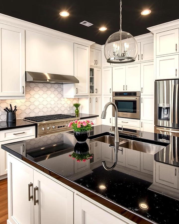 Sleek Modern Appeal with Black Granite