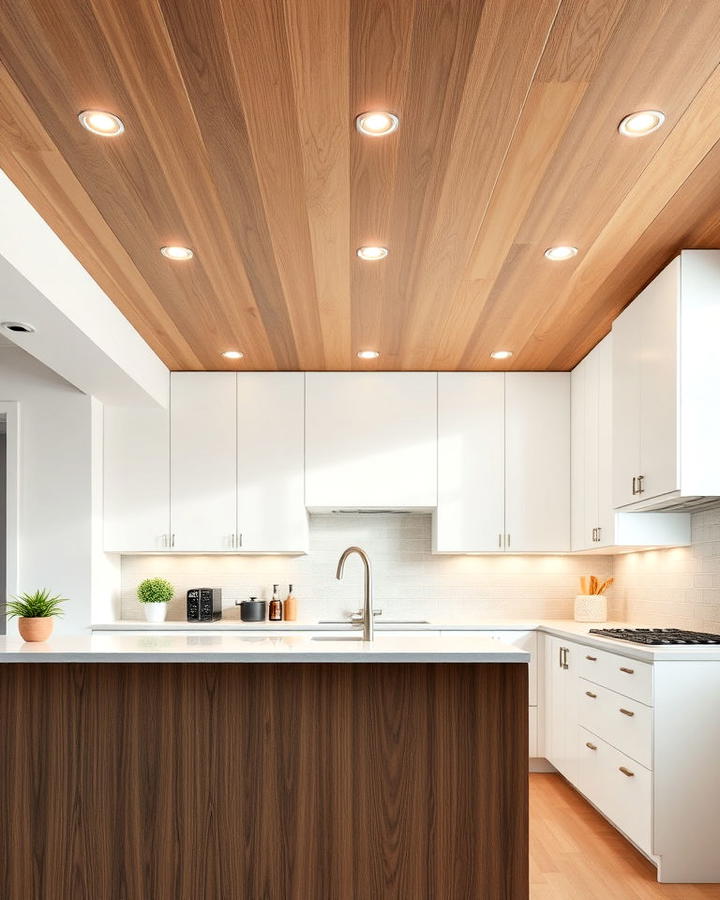 Sleek Wooden Panels Ceiling