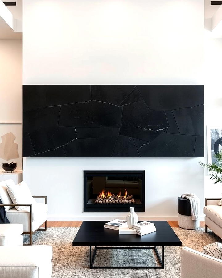 Sleek and Modern Linear Fireplace