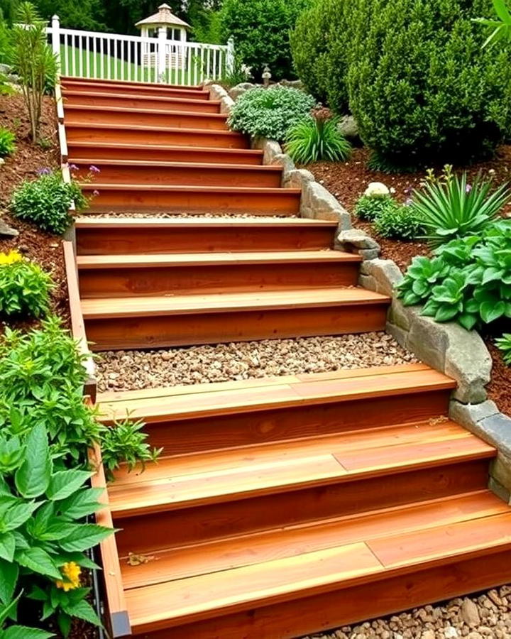 Sleeper Steps for Sloped Gardens