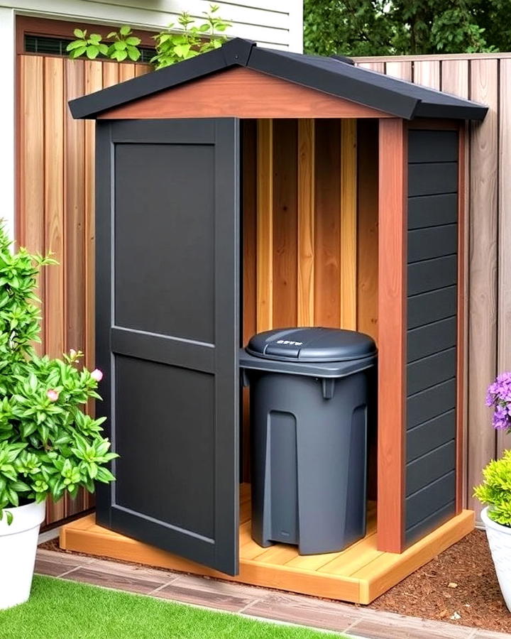 Sliding Door Shed for Garbage Can Storage