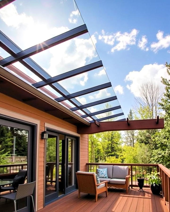 Sliding Panel Roof Covered Deck