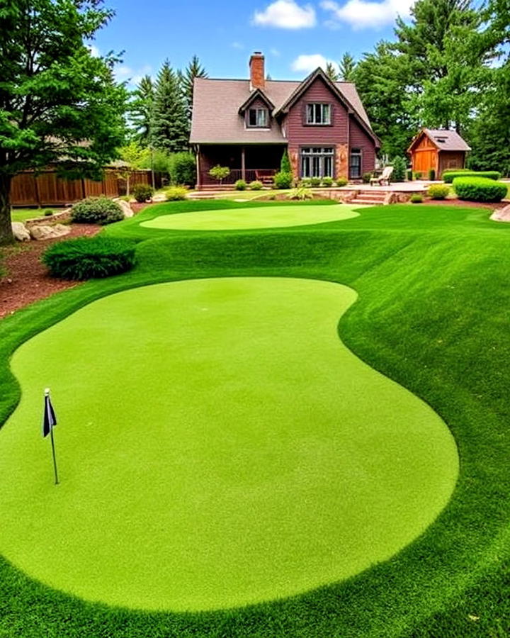 Sloped Putting Green for Realistic Practice