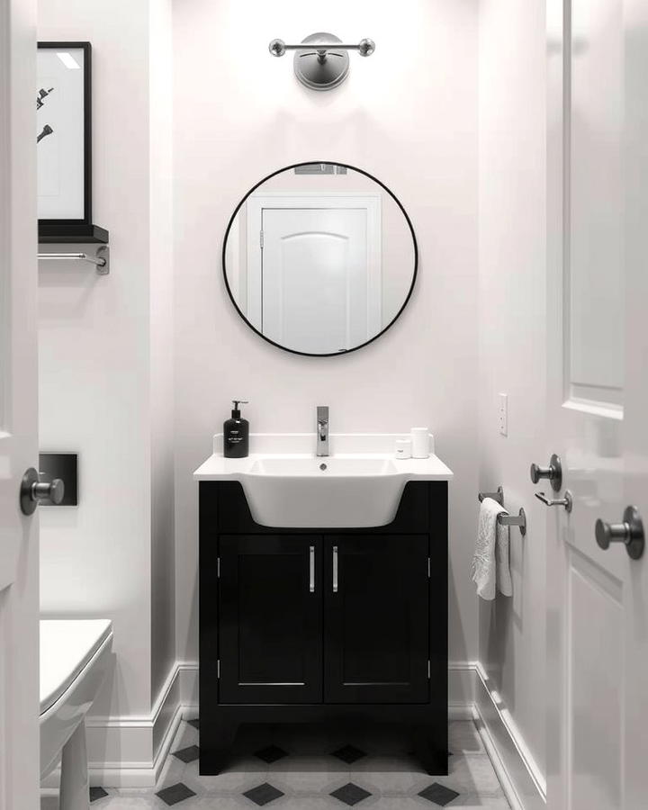 Small Black Vanity for Compact Bathrooms