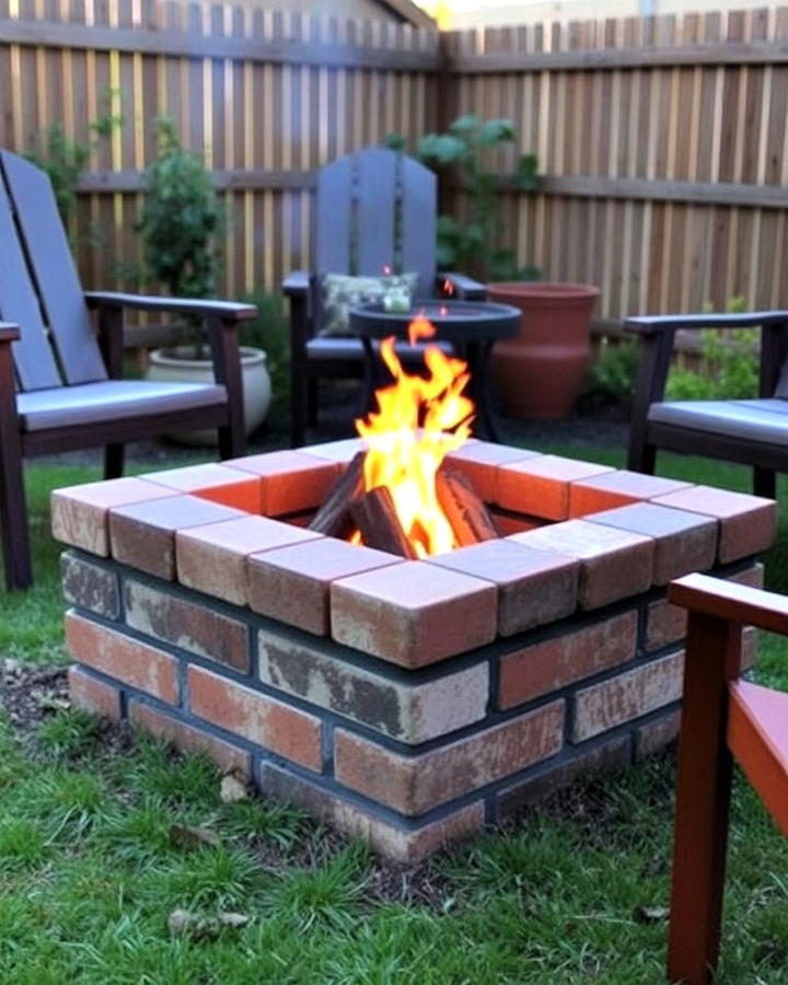 Small Brick Fire Pit Idea