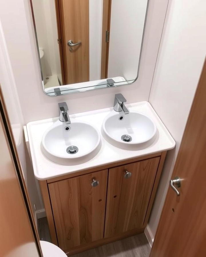 Small Double Sinks for Shared Spaces