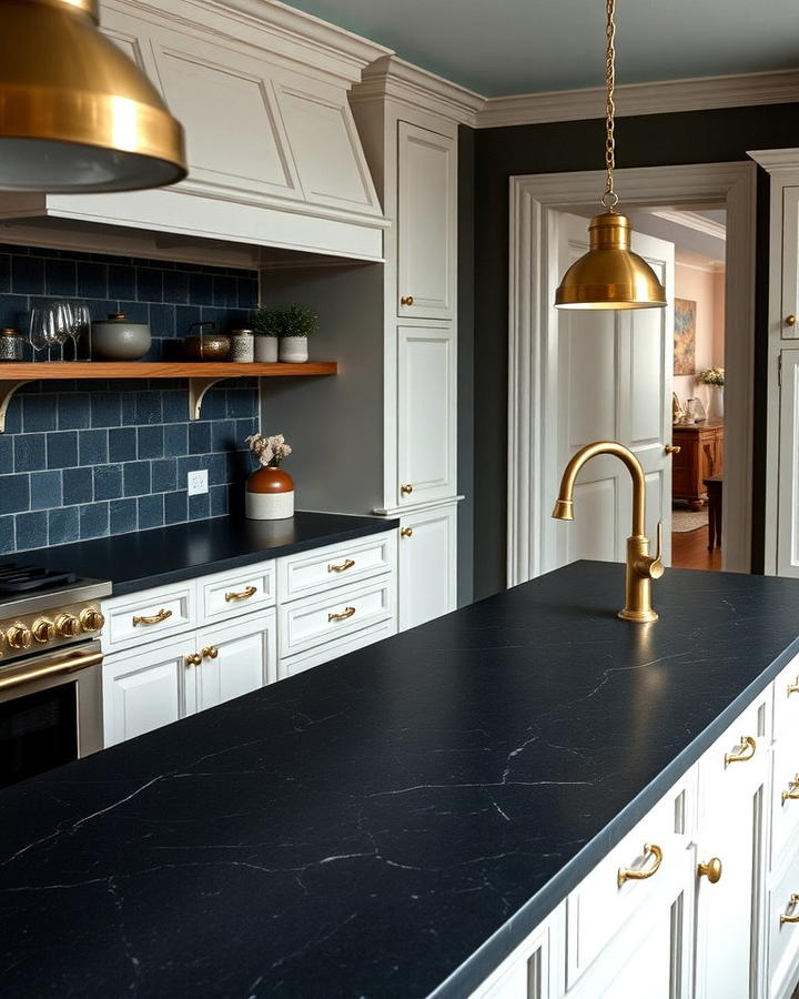 Soapstone Countertops in Deep Black Shades