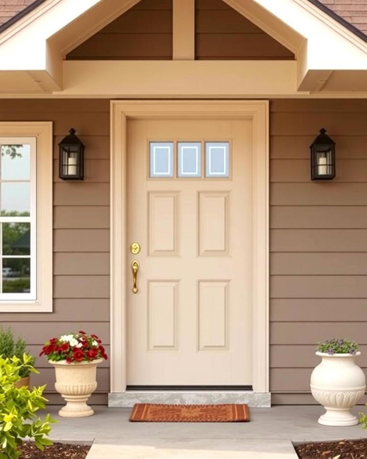 Soft Beige Front Door