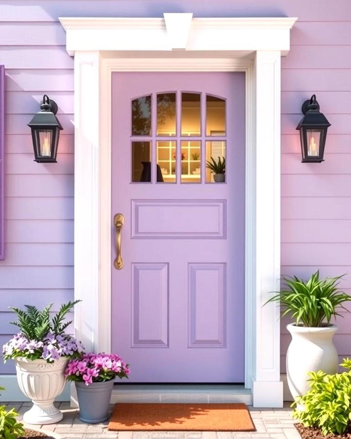 Soft Lavender with White Trim