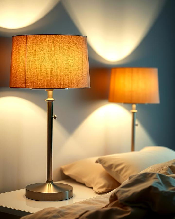 Soft Lighting with Khaki Lampshades