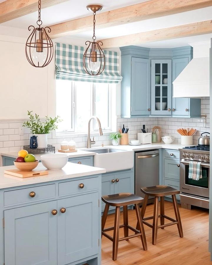 Soft Pastel Blue Cabinets