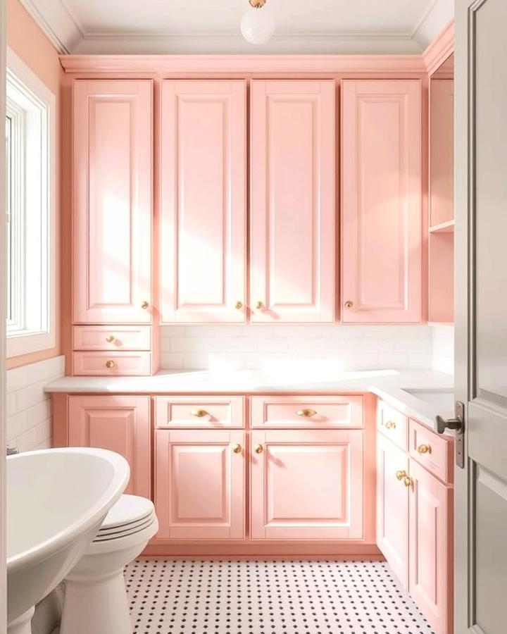 Soft Pastel Pink Cabinets