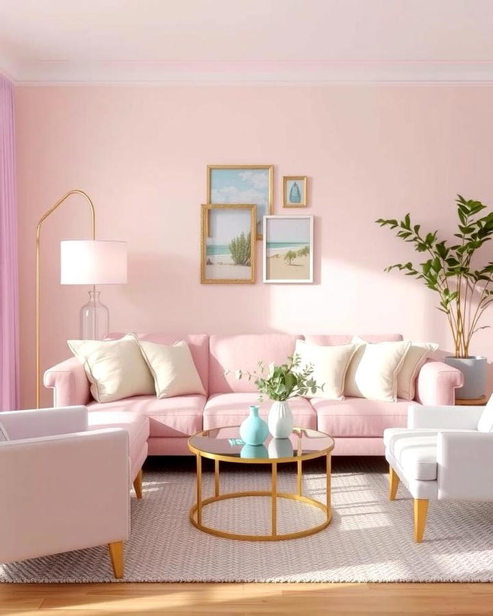 Soft Pink with Pastel Layers