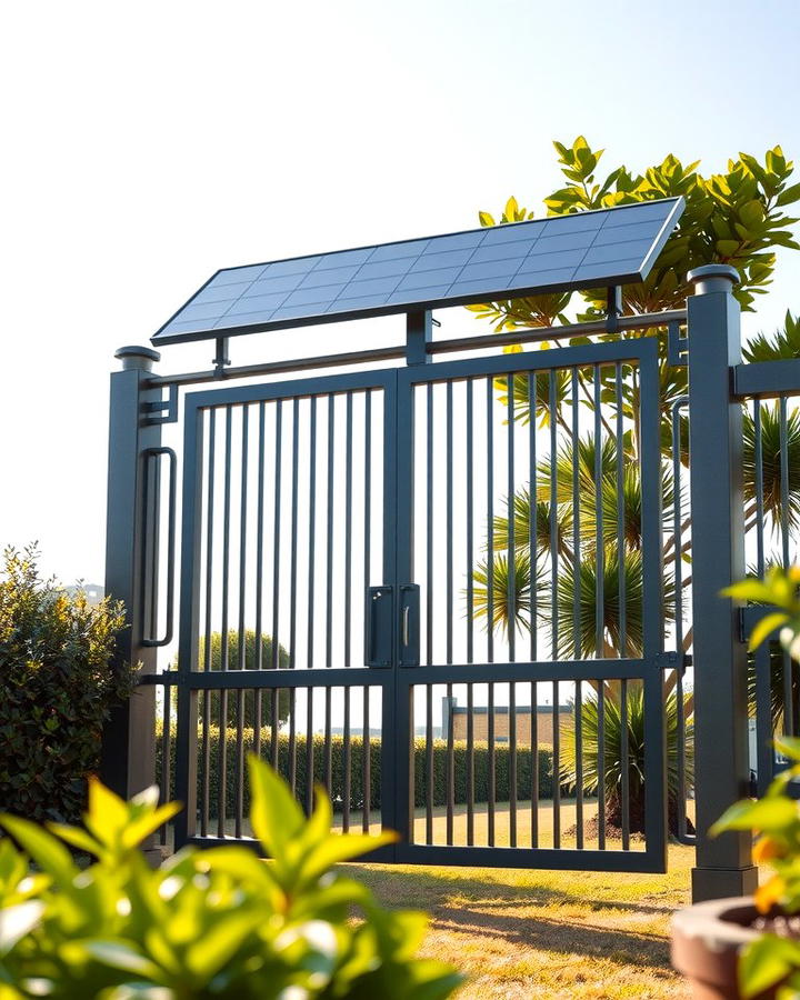 Solar Powered Metal Gate